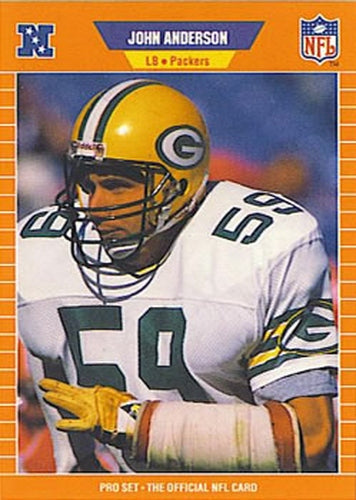 #128 John Anderson - Green Bay Packers - 1989 Pro Set Football