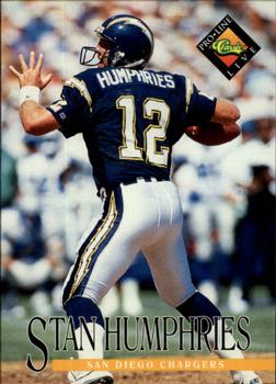 #128 Stan Humphries - San Diego Chargers - 1994 Pro Line Live Football