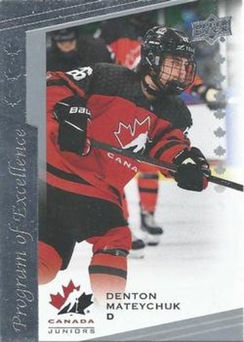 #128 Denton Mateychuk - Canada - 2021-22 Upper Deck Team Canada Juniors Hockey