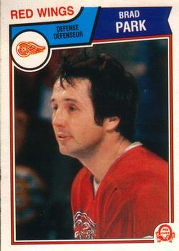 #129 Brad Park - Detroit Red Wings - 1983-84 O-Pee-Chee Hockey