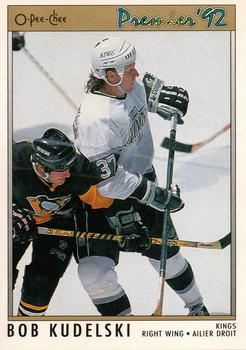 #129 Bob Kudelski - Los Angeles Kings - 1991-92 O-Pee-Chee Premier Hockey