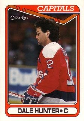 #129 Dale Hunter - Washington Capitals - 1990-91 O-Pee-Chee Hockey