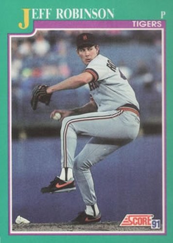 #129 Jeff Robinson - Detroit Tigers - 1991 Score Baseball