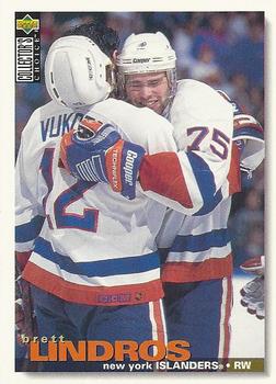 #129 Brett Lindros - New York Islanders - 1995-96 Collector's Choice Hockey
