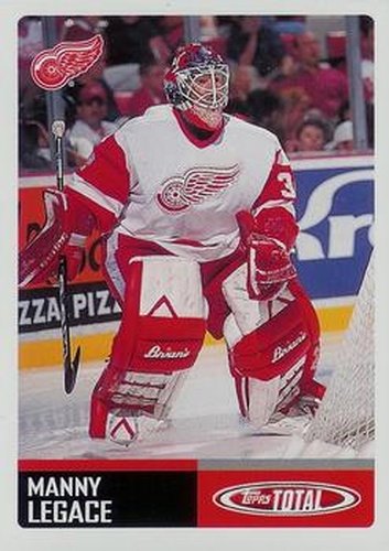 #129 Manny Legace - Detroit Red Wings - 2002-03 Topps Total Hockey