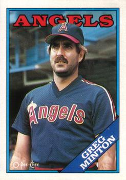 #129 Greg Minton - California Angels - 1988 O-Pee-Chee Baseball