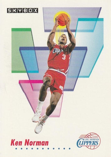 #129 Ken Norman - Los Angeles Clippers - 1991-92 SkyBox Basketball