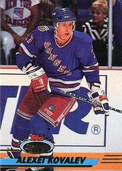 #129 Alexei Kovalev - New York Rangers - 1993-94 Stadium Club Hockey