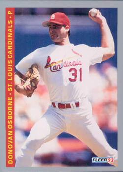 #129 Donovan Osborne - St. Louis Cardinals - 1993 Fleer Baseball