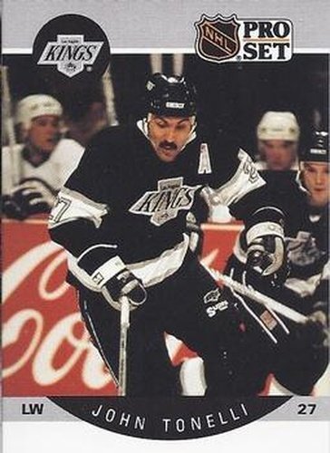 #129 John Tonelli - Los Angeles Kings - 1990-91 Pro Set Hockey