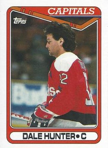 #129 Dale Hunter - Washington Capitals - 1990-91 Topps Hockey