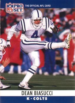 #129 Dean Biasucci - Indianapolis Colts - 1990 Pro Set Football