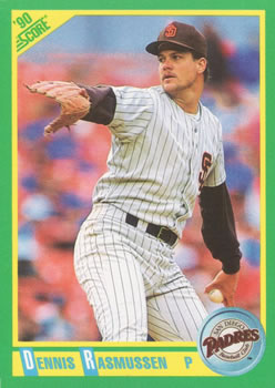 #129 Dennis Rasmussen - San Diego Padres - 1990 Score Baseball