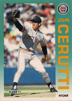 #129 John Cerutti - Detroit Tigers - 1992 Fleer Baseball