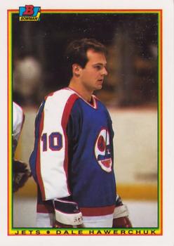 #129 Dale Hawerchuk - Winnipeg Jets - 1990-91 Bowman Hockey