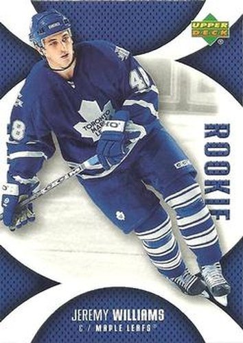 #129 Jeremy Williams - Toronto Maple Leafs - 2006-07 Upper Deck Mini Jersey Hockey