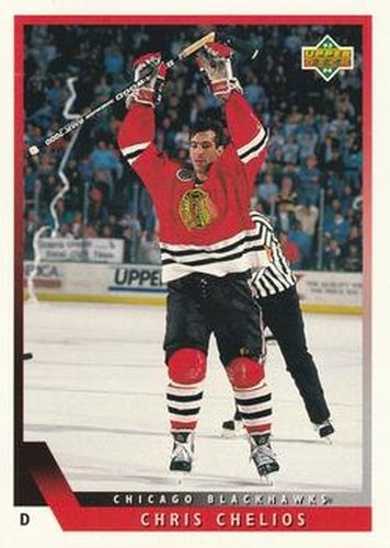 #129 Chris Chelios - Chicago Blackhawks - 1993-94 Upper Deck Hockey