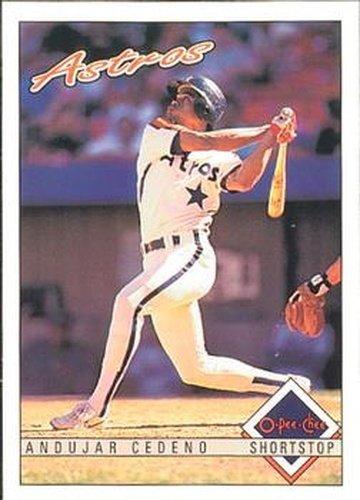 #129 Andujar Cedeno - Houston Astros - 1993 O-Pee-Chee Baseball