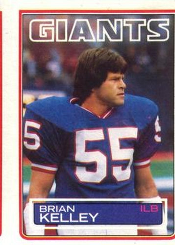 #129 Brian Kelley - New York Giants - 1983 Topps Football