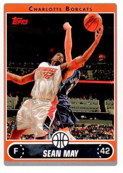 #129 Sean May - Charlotte Bobcats - 2006-07 Topps Basketball