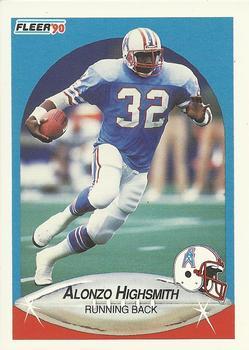 #129 Alonzo Highsmith - Houston Oilers - 1990 Fleer Football