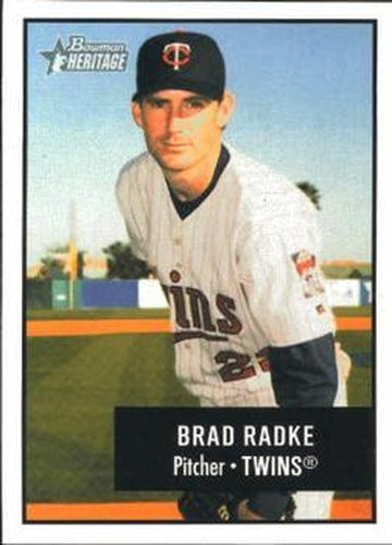 #129 Brad Radke - Minnesota Twins - 2003 Bowman Heritage Baseball