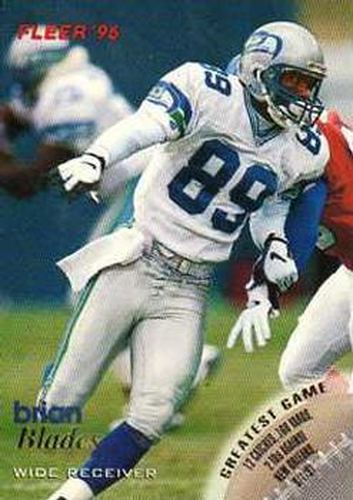 #129 Brian Blades - Seattle Seahawks - 1996 Fleer Football