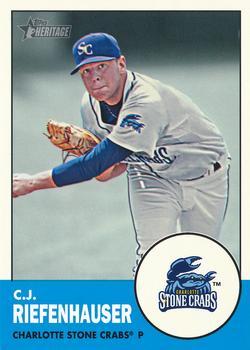 #129 C.J. Riefenhauser - Charlotte Stone Crabs - 2012 Topps Heritage Minor League Baseball