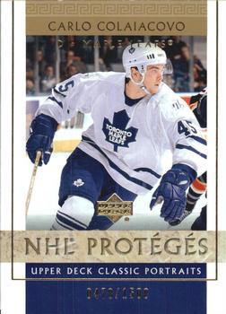 #129 Carlo Colaiacovo - Toronto Maple Leafs - 2002-03 Upper Deck Classic Portraits Hockey