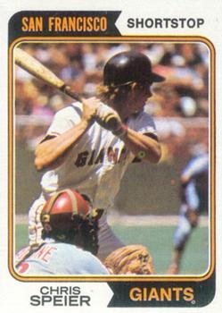 #129 Chris Speier - San Francisco Giants - 1974 Topps Baseball