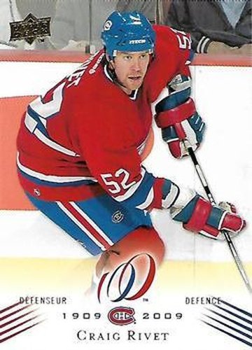 #129 Craig Rivet - Montreal Canadiens - 2008-09 Upper Deck Montreal Canadiens Centennial Hockey