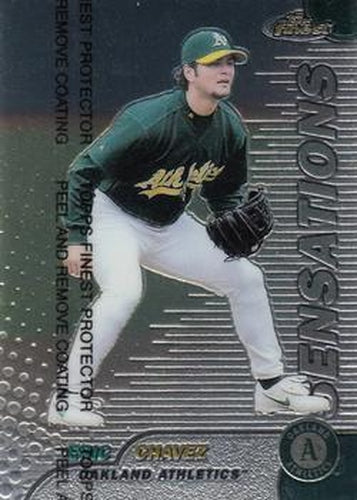 #129 Eric Chavez - Oakland Athletics - 1999 Finest Baseball