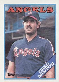 #129 Greg Minton - California Angels - 1988 Topps Baseball
