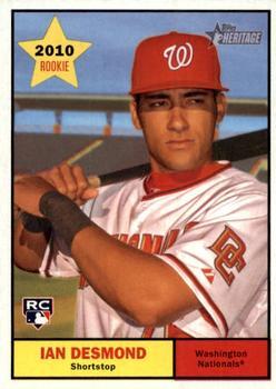 #129 Ian Desmond - Washington Nationals - 2010 Topps Heritage Baseball