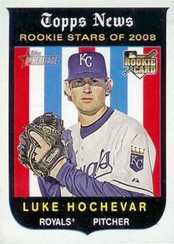 #129 Luke Hochevar - Kansas City Royals - 2008 Topps Heritage Baseball