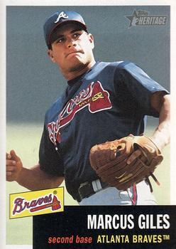 #129 Marcus Giles - Atlanta Braves - 2002 Topps Heritage Baseball