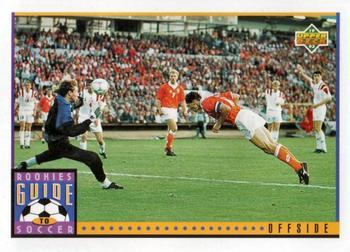 #129 Offside - 1993 Upper Deck World Cup Preview English/Spanish Soccer