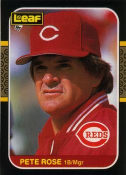 #129 Pete Rose - Cincinnati Reds - 1987 Leaf Baseball