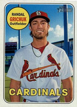 #129 Randal Grichuk - St. Louis Cardinals - 2018 Topps Heritage Baseball