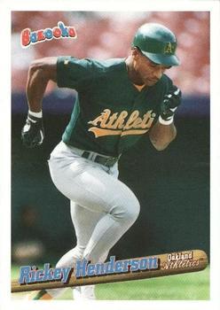 #129 Rickey Henderson - Oakland Athletics - 1996 Bazooka Baseball