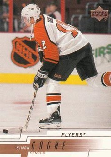 #129 Simon Gagne - Philadelphia Flyers - 2000-01 Upper Deck Hockey