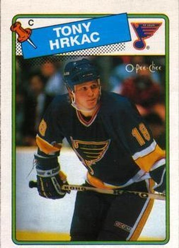 #129 Tony Hrkac - St. Louis Blues - 1988-89 O-Pee-Chee Hockey