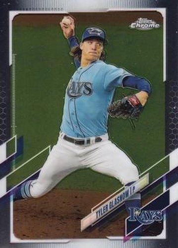 #129 Tyler Glasnow - Tampa Bay Rays - 2021 Topps Chrome Baseball