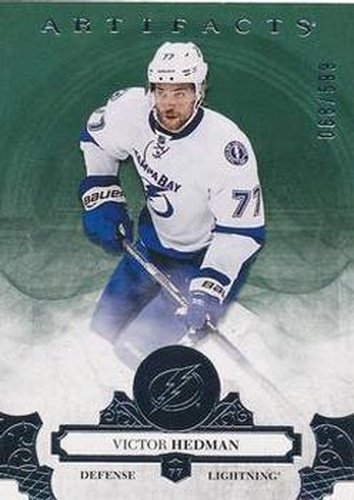 #129 Victor Hedman - Tampa Bay Lightning - 2017-18 Upper Deck Artifacts Hockey