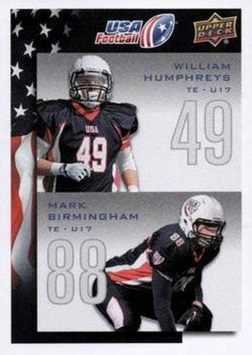 #129 William Humphreys / Mark Birmingham - USA - 2014 Upper Deck USA Football