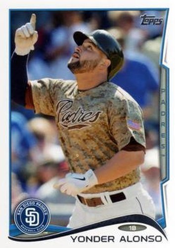 #129 Yonder Alonso - San Diego Padres - 2014 Topps Baseball