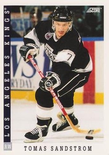 #129 Tomas Sandstrom - Los Angeles Kings - 1993-94 Score Canadian Hockey
