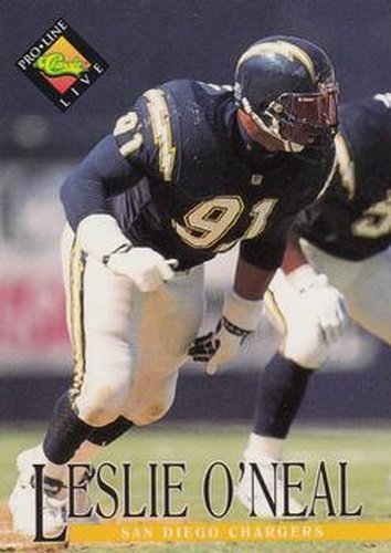 #129 Leslie O'Neal - San Diego Chargers - 1994 Pro Line Live Football