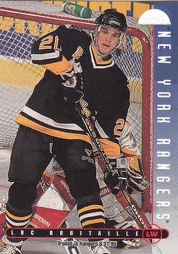 #129 Luc Robitaille - New York Rangers - 1995-96 Leaf Hockey