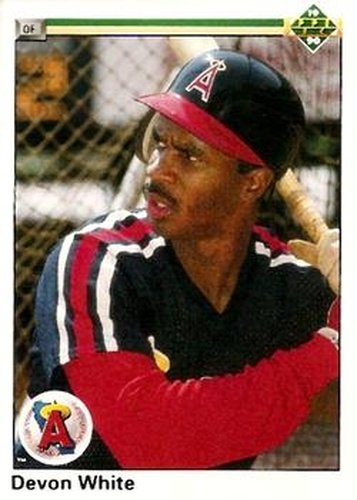 #129 Devon White - California Angels - 1990 Upper Deck Baseball